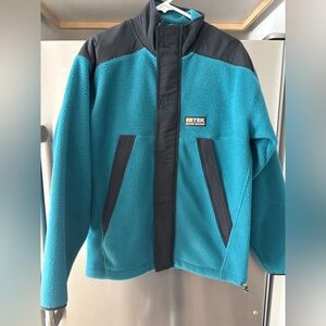 Eddie Bauer Teal and Black Fleece Jacket